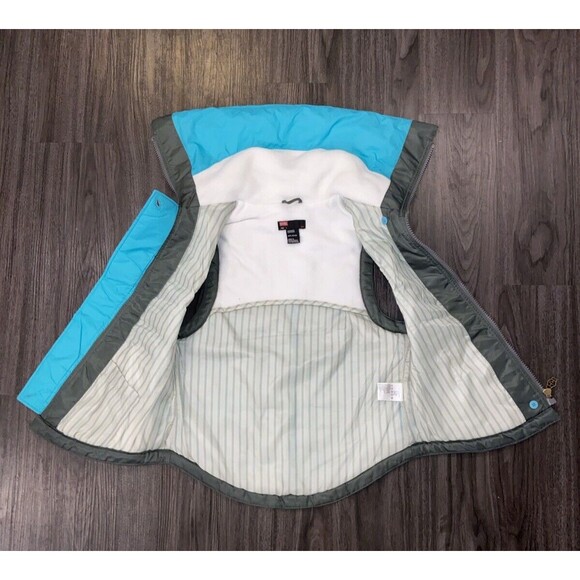 DIESEL SLEEVELESS JACKET VEST PUFFER ZIPPER TEAL WITH GREY TRIM SIZE L LARGE - Picture 8 of 16